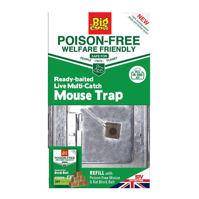 Poison Free Ready Baited Live Multi Catch Mouse Trap