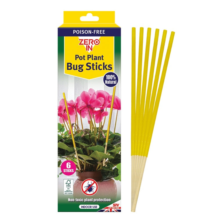 Pot Plant Bug Sticks 6 Pack