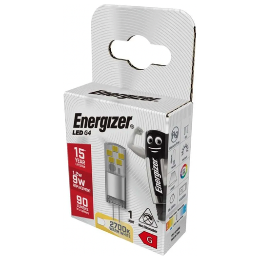 Energizer LED G4 90lm 2700k Warm White