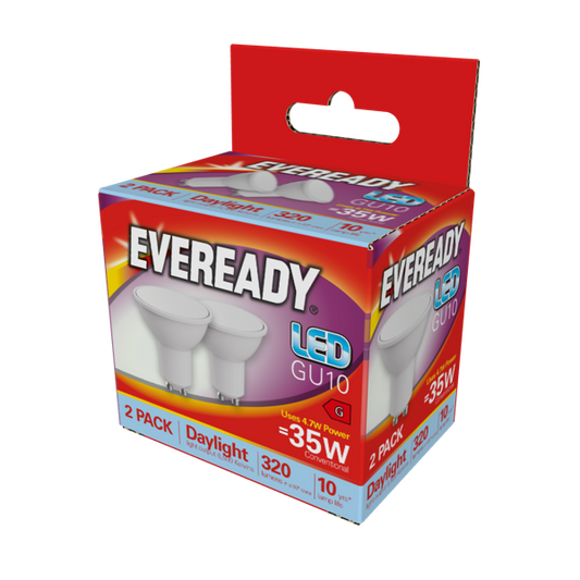 Eveready LED GU10 6500k Daylight Pack 2