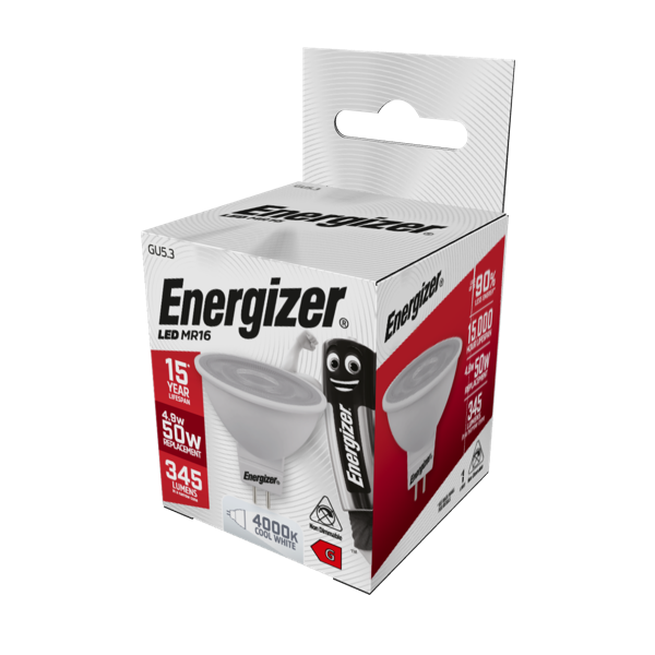 Energizer LED GU 5.3 MR16 3000k Warm White