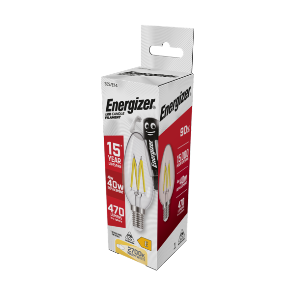 Energizer Filament LED Candle SES E14 2700k