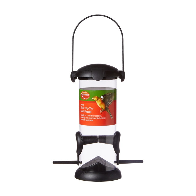 JDS Garden Black Flip Top Seed Feeder