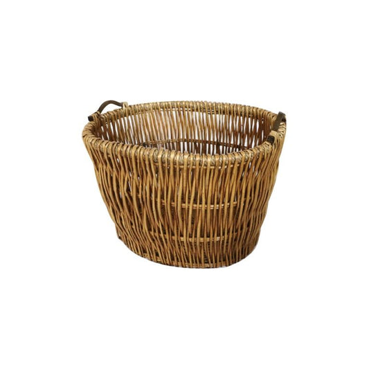 Hearth & Home Wooden Handle Oval Log Basket