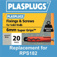 Plasplugs Red Super Grip Fixings 6mm