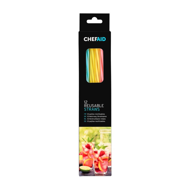 Chef Aid 12 Reusable Straws