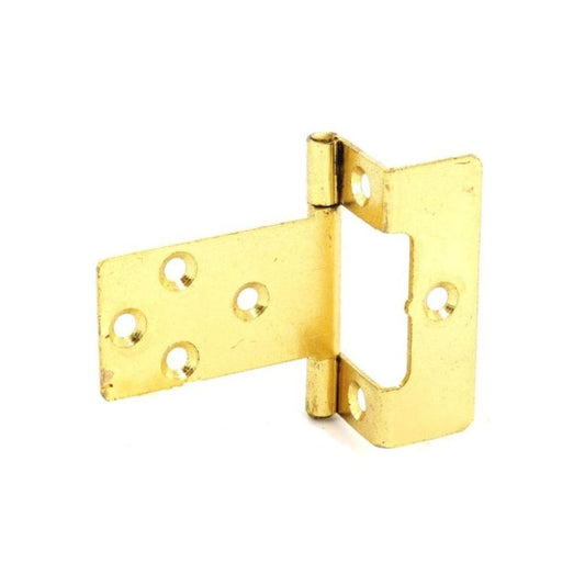 Flush Hinges 5/8" Cranked Brass Plated (Pair)