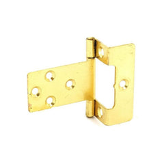 Flush Hinges 5/8" Cranked Brass Plated (Pair)