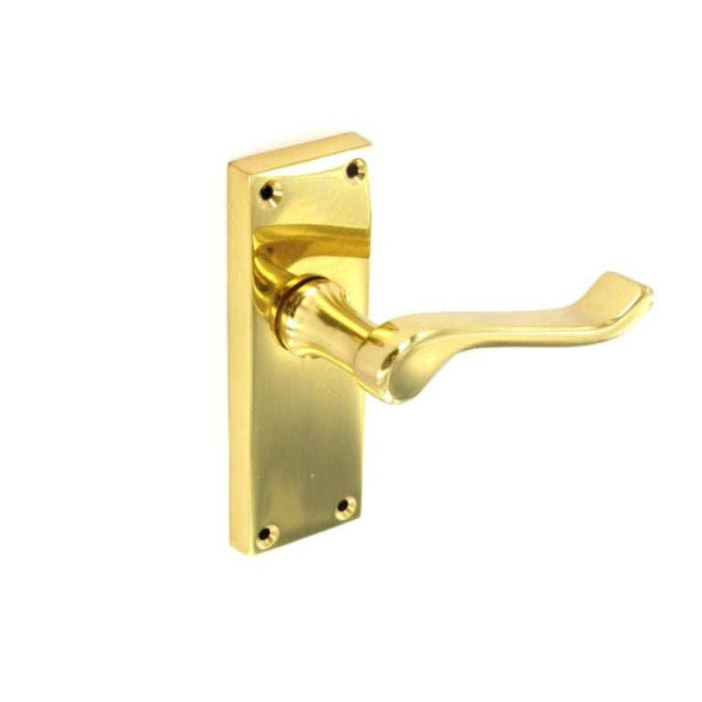 Scroll Brass Latch Handles (Pair)