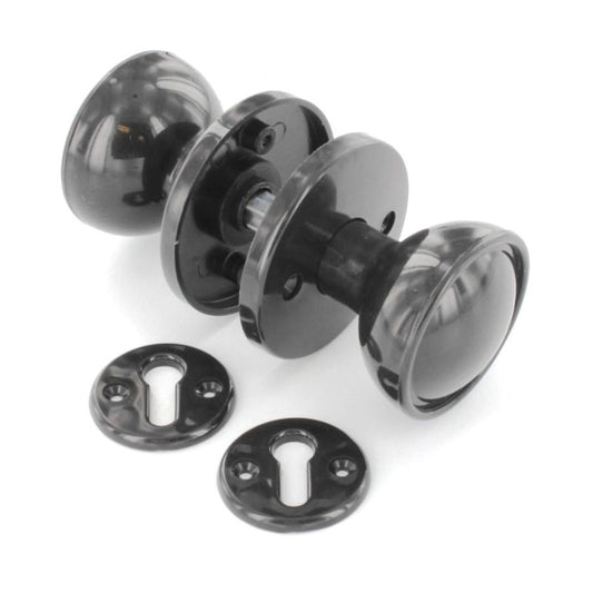 Plastic Mortice Knob Set Brown