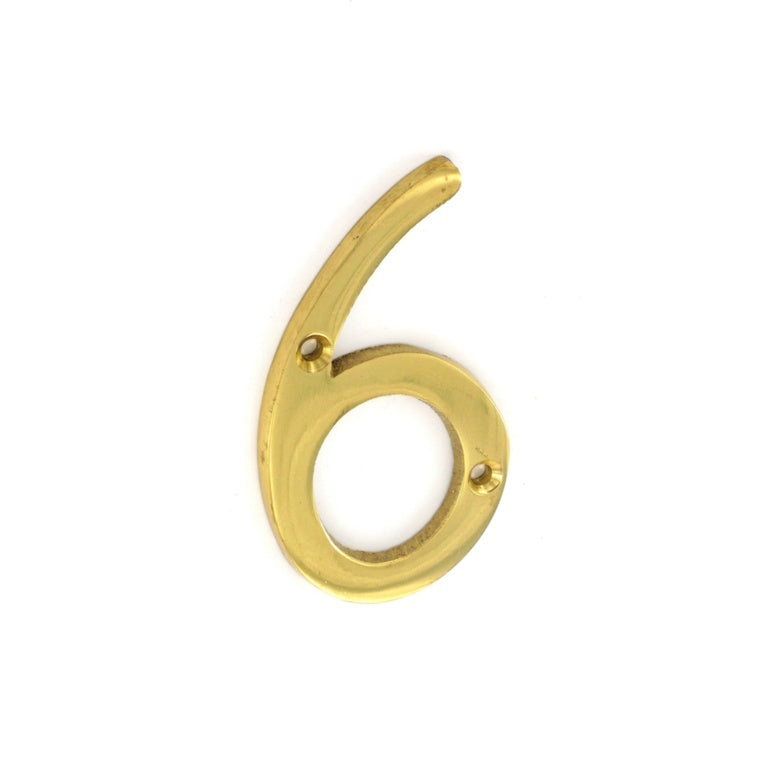 Brass Numeral No.6