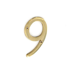 Brass Numeral No.9