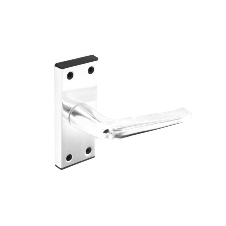 Aluminium Latch Handles Bright Silver (Pair)