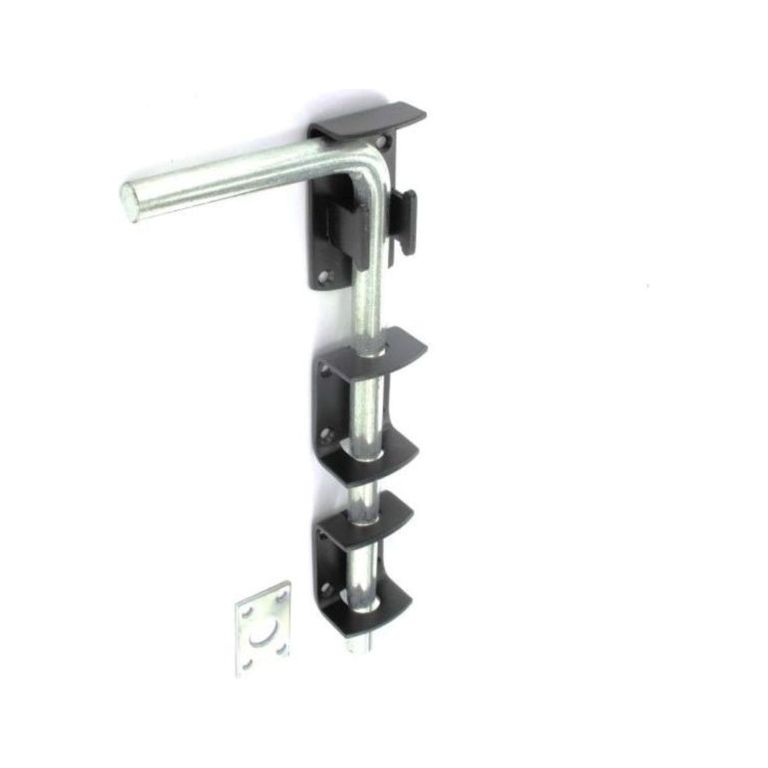 Garage Door Bolt Black 375Mm  S5194