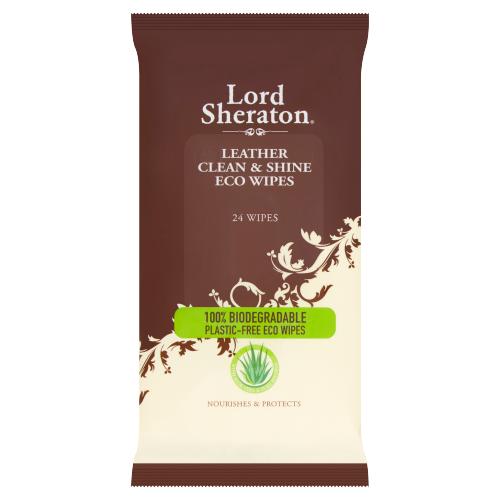 Lord Sheraton Leather Clean and Shine Eco Wipes 24 Pack