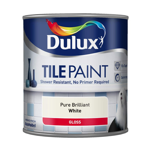 Dulux Tile Paint Pure Brilliant White 600ml