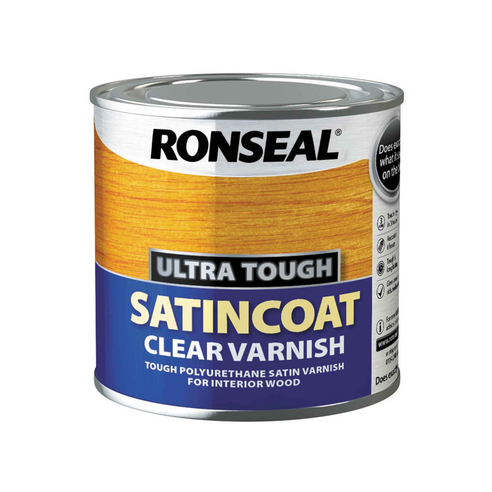 Ronseal Ultra Tough Varnish Satin Coat 250ml