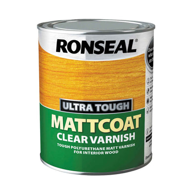 Ronseal Ultra Tough Varnish Matt Coat 750ml