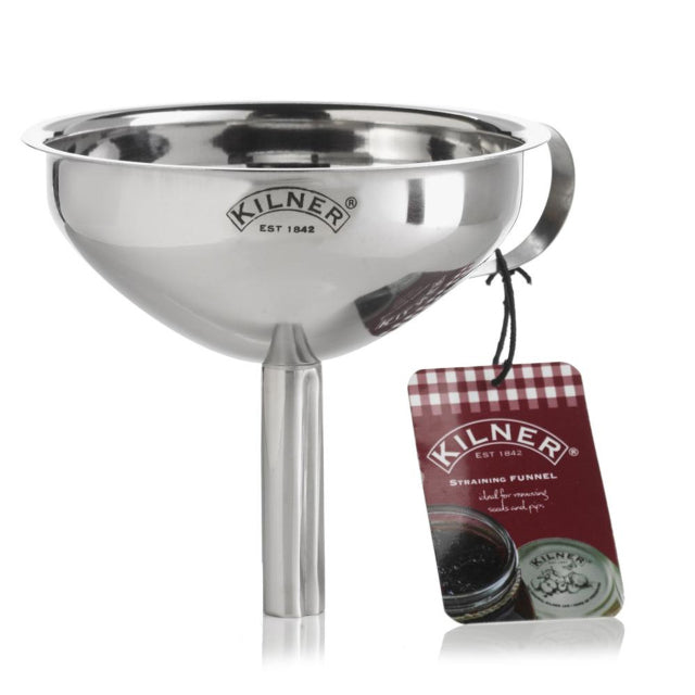 Kilner Stainless Steel Strainer Funnel, Silver