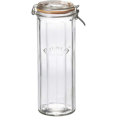 Kilner Glass Clip Top Tall Spaghetti Jar, 2.2 Litre