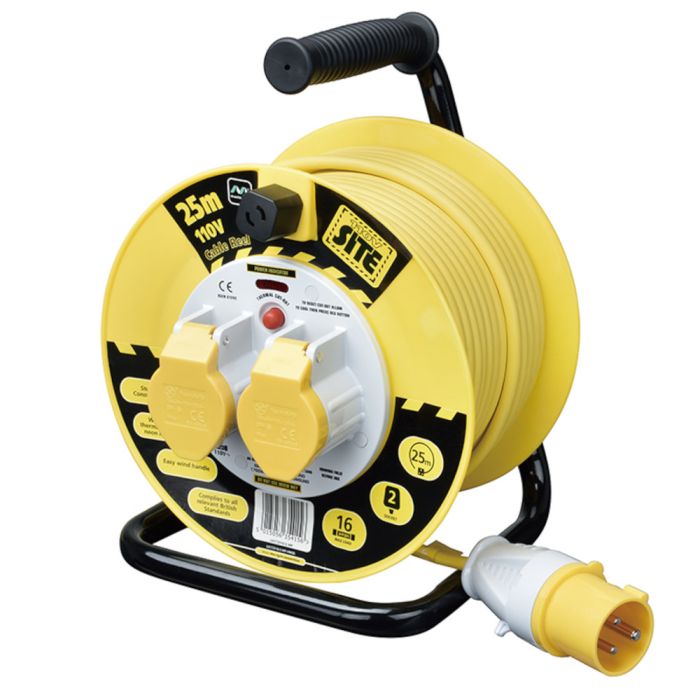 Masterplug 16Amp 25m 2 Socket Cable Reel - 110V