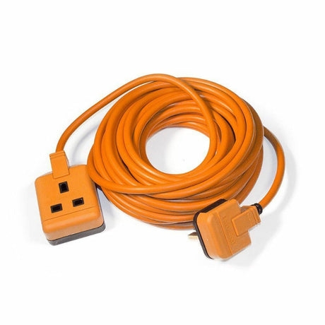 Masterplug ESX13110O 13amp 1 Socket 10m Heavy Duty Extension Lead - Orange