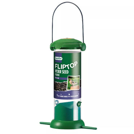 Gardman Flip Top Nyjer Seed Bird Feeder Green