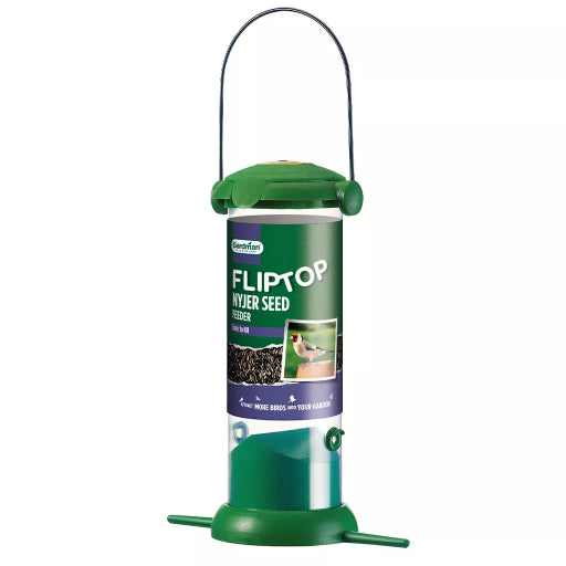 Gardman Flip Top Nyjer Seed Bird Feeder Green