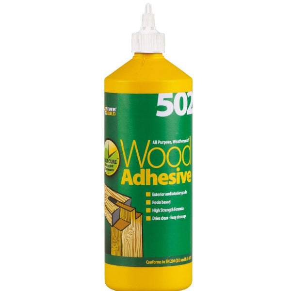 Everbuild All Purpose Waterproof Wood Adhesive 502 1L