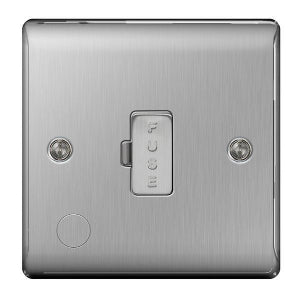 BG Electrical Fused Connection Unit, Brushed Steel, 13Amp