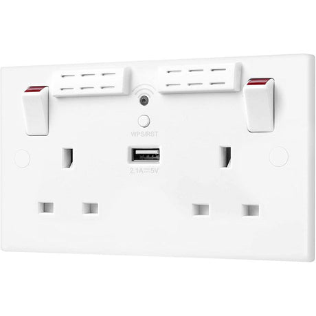 BG Electrical 2.1 A USB Charger and Wi-Fi Range Extender Electrical Socket