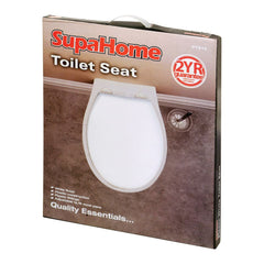 JDS Home Plastic White Toilet Seat