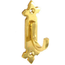 Brass Tieback Hook Gothic   S6556