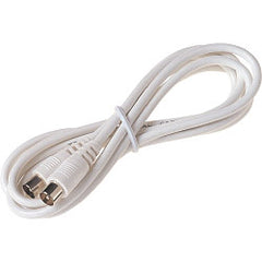 JDS Electricals 2m TV Fly Lead Coax Plug to Coax Plug, White