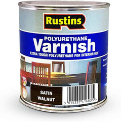 Rustins Polyurethane Satin Varnish 500ml Walnut