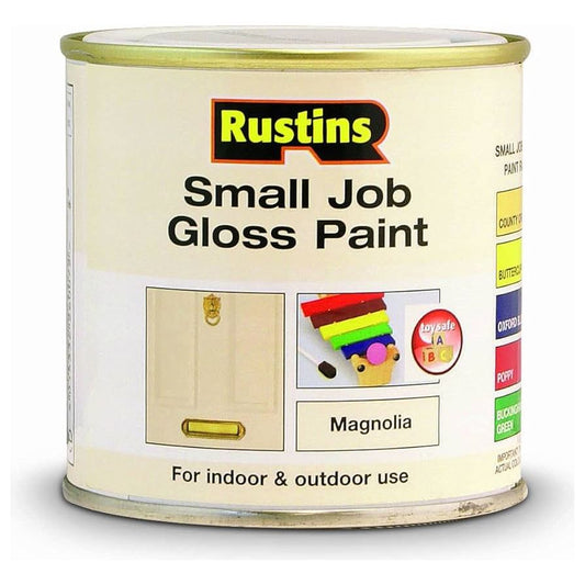 Rustins Small Job Paint Gloss Magnolia 250ml