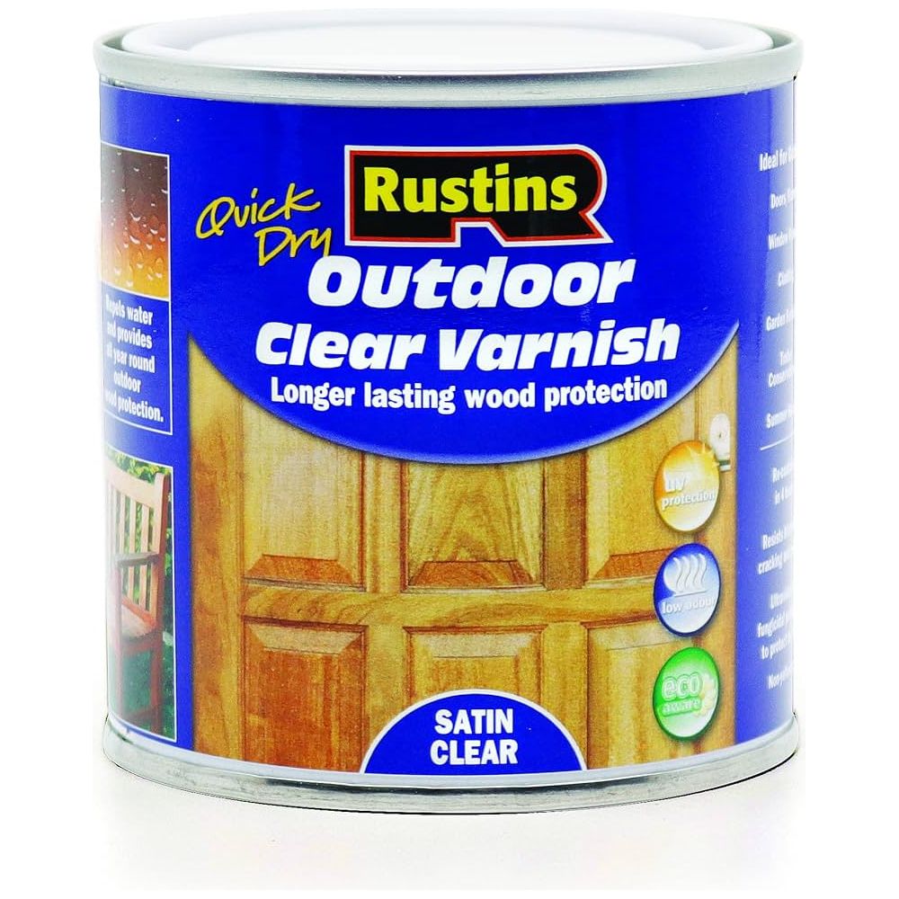 Rustins Quick Dry Outdoor Clear Varnish Satin 250ml