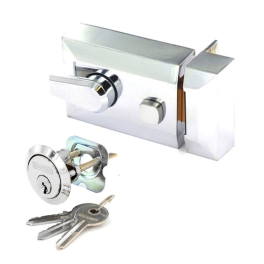 Polished Chrome Double Locking Nightlatch