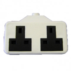 JDS Electricals Rubber 2 Gang Extension Socket