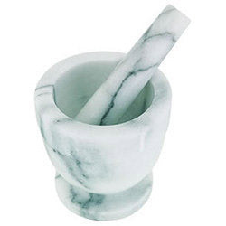 Judge Polished White Marble Standard Mortar & Pestle