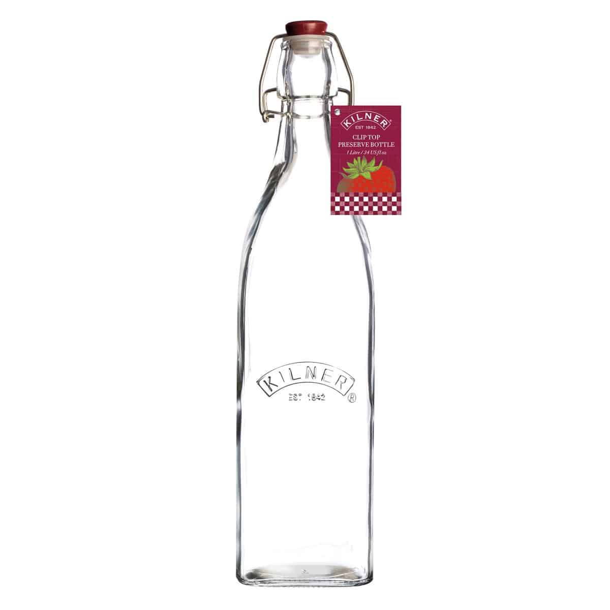 Kilner Clip Top Square Bottle 1L