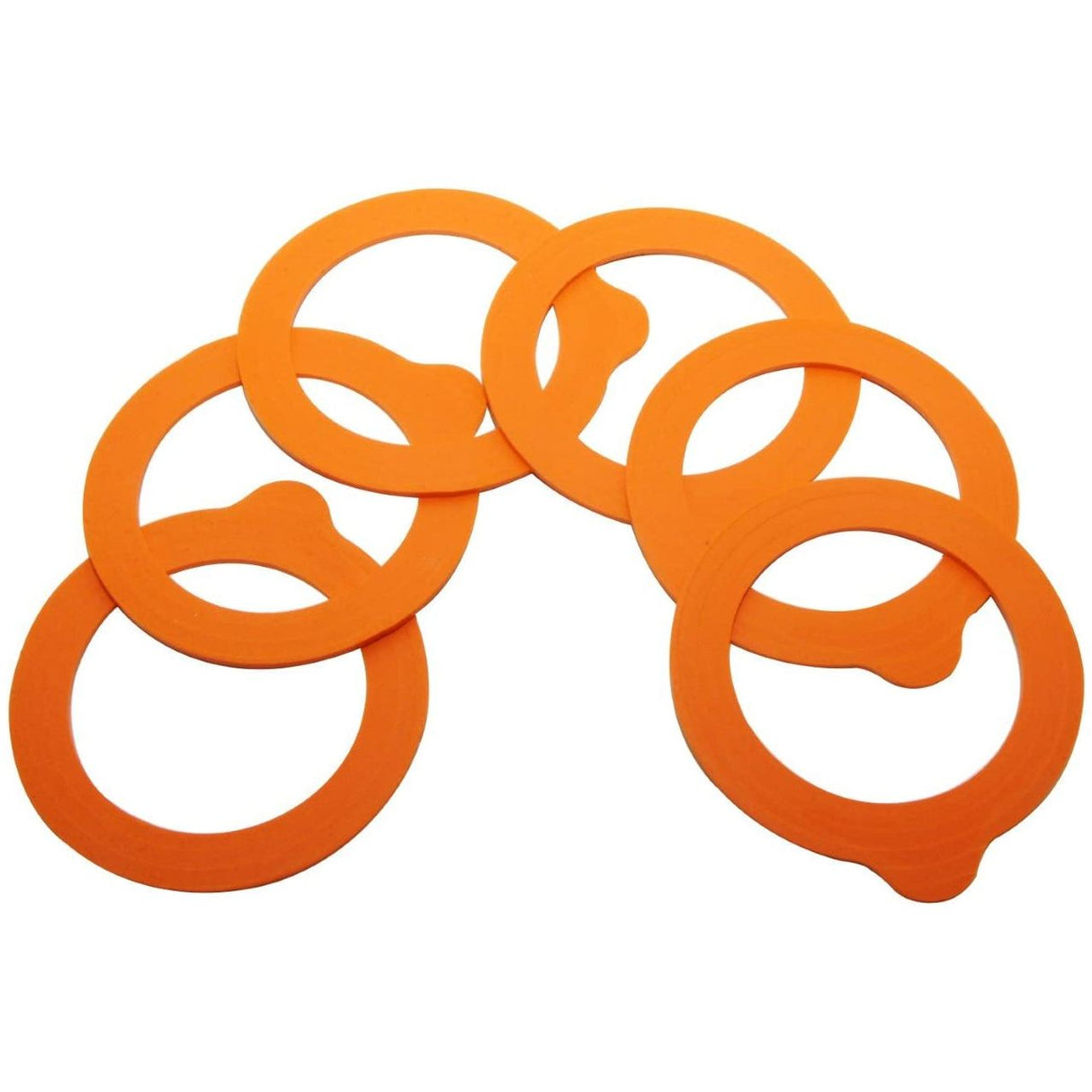 Kilner Replacement Rubber Seals - Orange 6 Piece