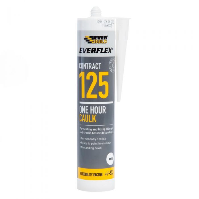 Everbuild 125 One Hour Caulk White 300ml