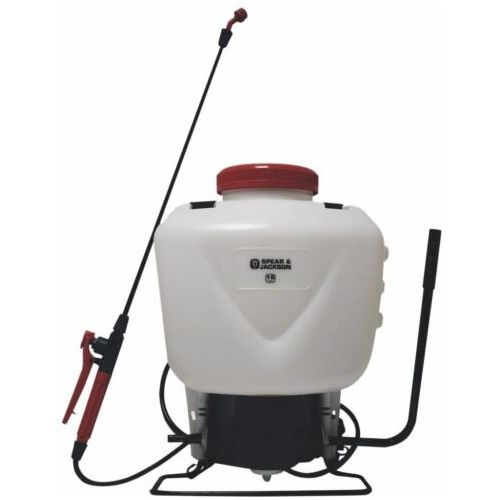 Spear and Jackson 15 Litre Back Pack Style Pump Action Pressure Sprayer, Multi-coloured, 27.5 x 12.5 x 53 cm