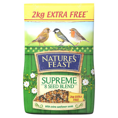 Natures Feast Supreme 8 Seed Blend Bird Food 12.75kg + 2kg Free