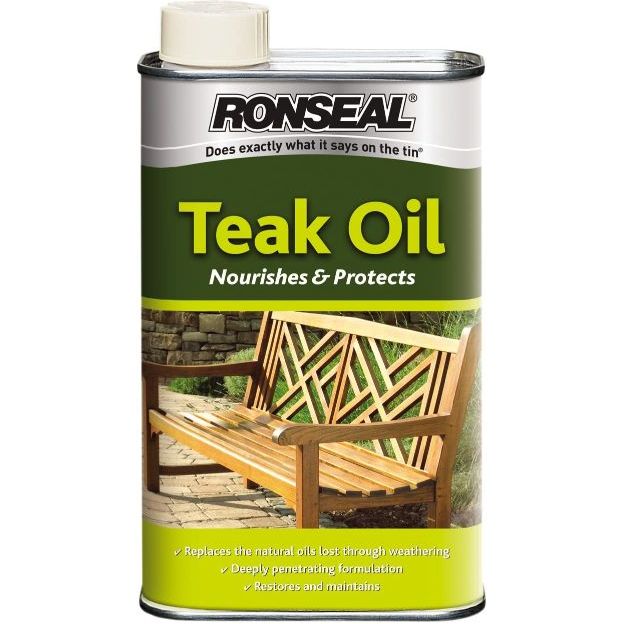 Buy Ronseal Teak Oil 1L, protects your garden furniture all year round | JDSDIY.COM