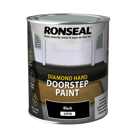 Ronseal Diamond Hard Doorstep Paint - 750ml - Black