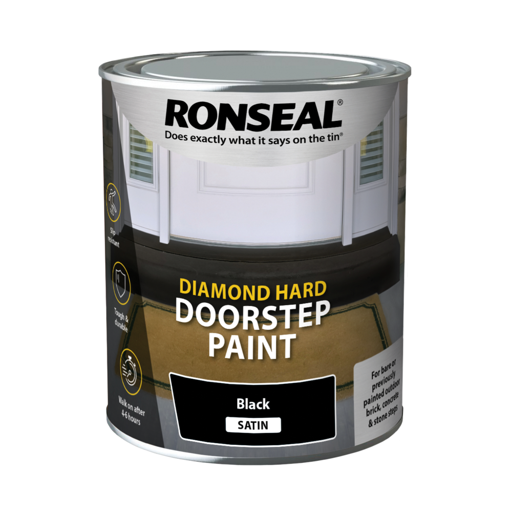 Ronseal Diamond Hard Doorstep Paint - 750ml - Black