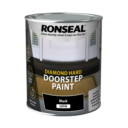 Ronseal Diamond Hard Doorstep Paint - 750ml - Black