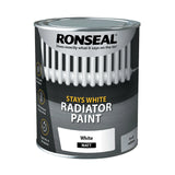 Ronseal Stays White Radiator Paint- Pure Brilliant White